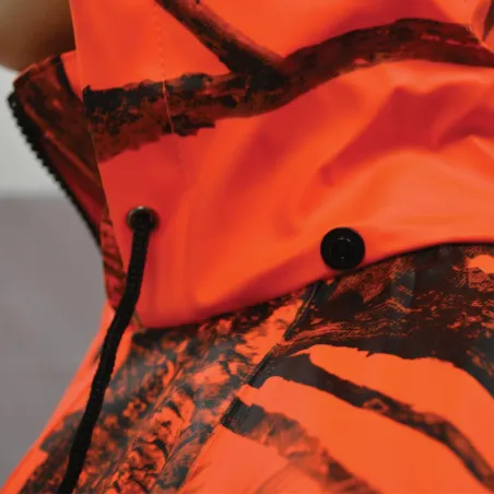 Veste de pluie Treeland étanche camo orange blaze M à 4XL