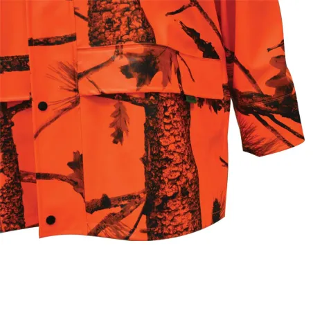 Veste de pluie Treeland étanche camo orange blaze M à 4XL