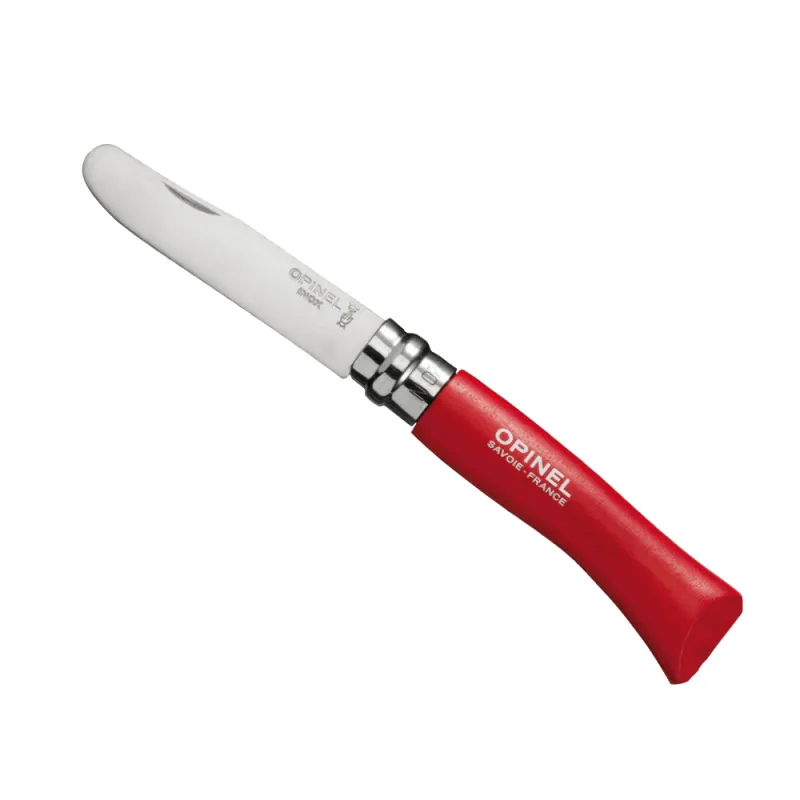 Couteau Opinel bout rond rouge pour enfant +7 ans