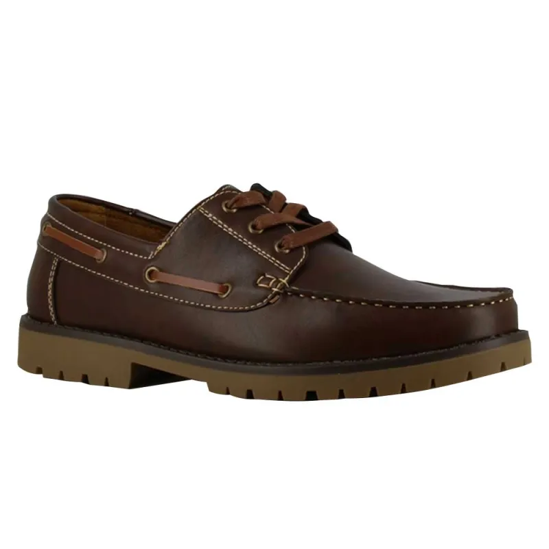 Chaussures bateau semelle crantée synthétique marron 40 à 46 Chaussures bateau semelle crantée synthétique marron 40 à 46