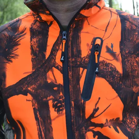 Blouson chasse Percussion Softshell Ghost Camo 4 poches S à 4XL