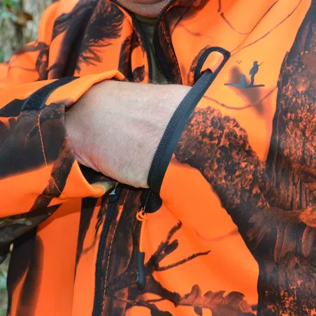 Blouson chasse Percussion Softshell Ghost Camo 4 poches S à 4XL