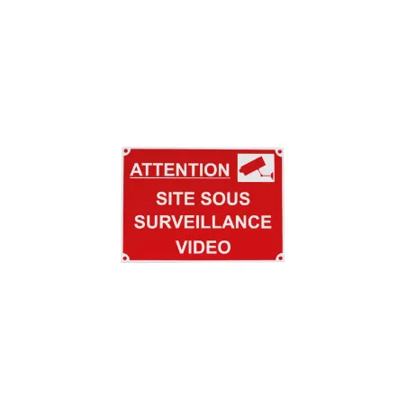 Panneau SITE SOUS SURVEILLANCE VIDEO alu 34 x 24cm