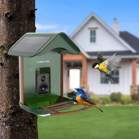 Nichoir connecté caméra IA Full-HD 48 Mpx détection oiseaux 194x215x315mm Nichoir connecté caméra IA Full-HD 48 Mpx détection oiseaux 194x215x315mm