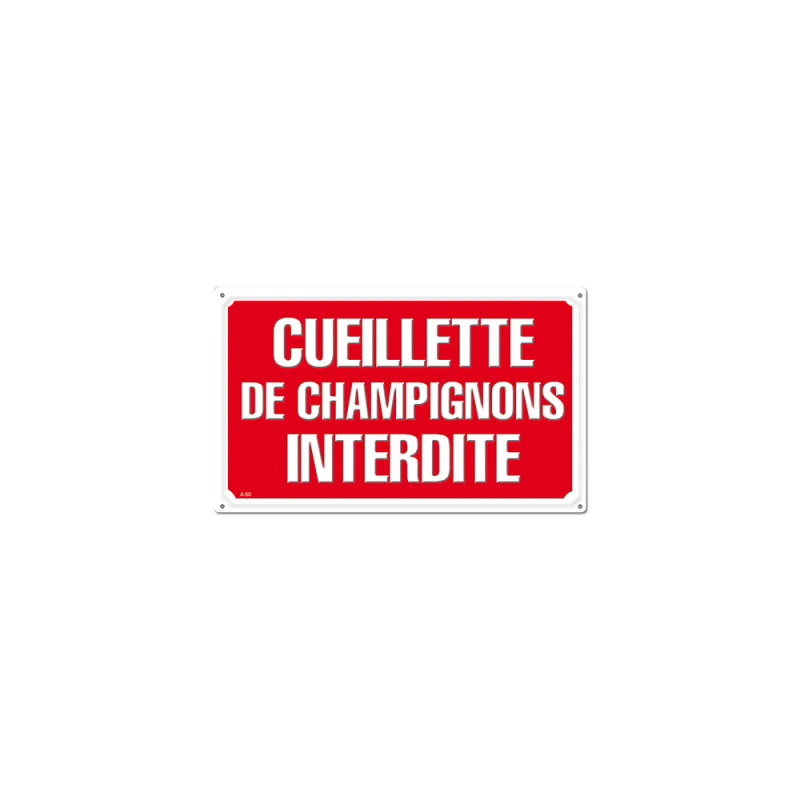 Panneau CUEILLETTE CHAMPIGNONS Akilux 26x20cm à l'unité Panneau CUEILLETTE CHAMPIGNONS Akilux 26x20cm à l'unité