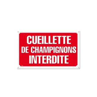 Lot de 10 Panneaux CUEILLETTE CHAMPIGNONS Akilux 26x20cm