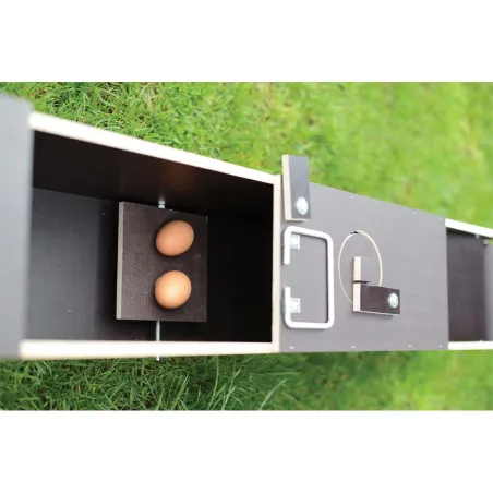 Piège boite à fauve bois 2 entrées ouverture 27 x 28 (h) cm