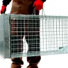 Cage-piège Strong trappe glissière 3 poignées 80X34X34 cm Cage-piège Strong trappe glissière 3 poignées 80X34X34 cm