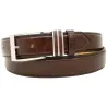 Ceinture Marron Synthétique Boucle Métallique Résistante 125 cm
