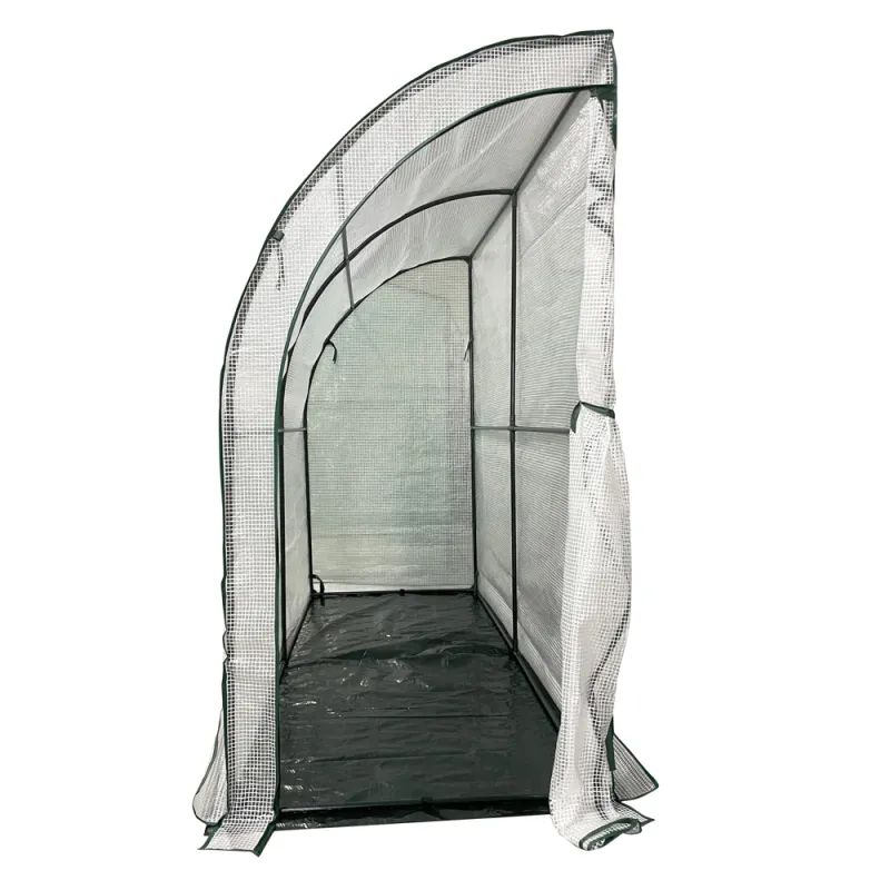 Demi-serre murale adossée pour jardin et balcon 80 x 200 x 160 cm