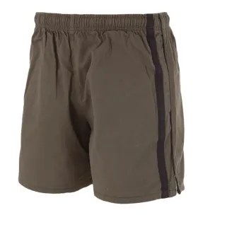 Short Flottant Kaki-Noir 100% Coton 3 Poches Taille Élastique