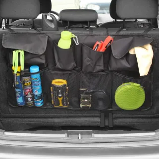 Organiseur banquette coffre 8 poches 90x45cm sangles ajustables