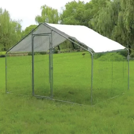 Enclos à volailles 6 m² avec toit étanche et cadre renforcé Enclos à volailles 6 m² avec toit étanche et cadre renforcé