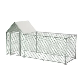 Enclos à volailles 3x1x1,5 m avec bâche | Robuste et pratique
