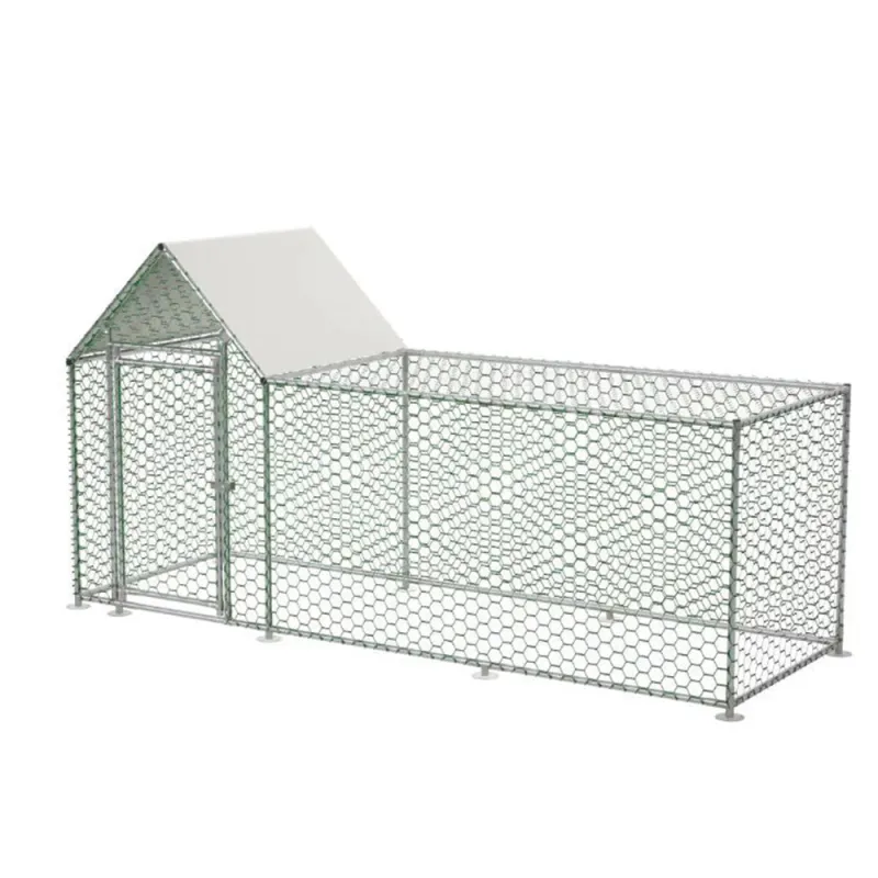 Enclos à volailles 3x1x1,5 m avec bâche | Robuste et pratique