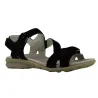 Sandales femme confort scratchs cuir et TPR noir 36 à 41