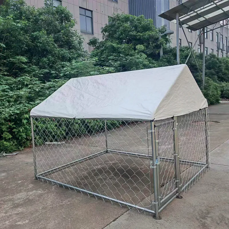 Enclos extérieur galvanisé avec toile imperméable 2x2x1,6 m