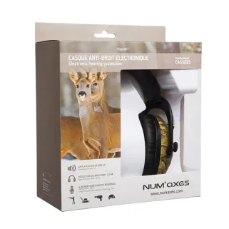 Casque anti-bruit électronique 4 micro écoute 360° stéréo camo