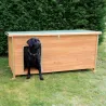 Niche isolée pour chien en bois – Extérieur été/hiver – 4 tailles