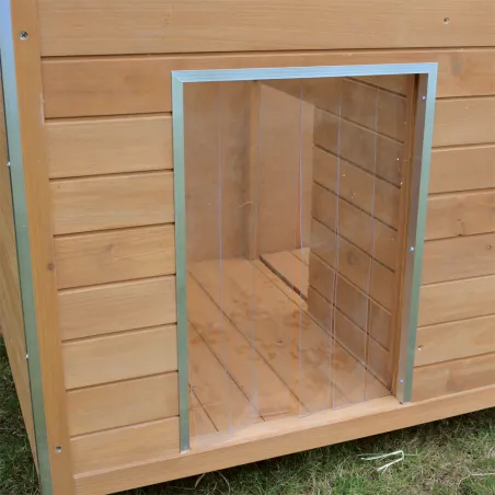 Niche isolée pour chien en bois – Extérieur été/hiver – 4 tailles