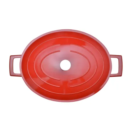 Cocotte en fonte rouge tous feux diamètre 34 capacité 5,3 L Cocotte en fonte rouge tous feux diamètre 34 capacité 5,3 L