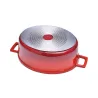 Cocotte en fonte rouge tous feux diamètre 34 capacité 5,3 L Cocotte en fonte rouge tous feux diamètre 34 capacité 5,3 L