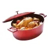 Cocotte en fonte rouge tous feux diamètre 34 capacité 5,3 L Cocotte en fonte rouge tous feux diamètre 34 capacité 5,3 L