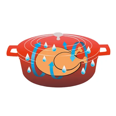 Cocotte en fonte rouge tous feux diamètre 34 capacité 5,3 L Cocotte en fonte rouge tous feux diamètre 34 capacité 5,3 L
