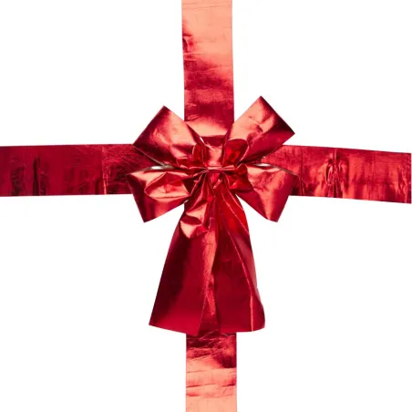 Noeud rouge porte 33x42cm ruban 4,3m avec velcro