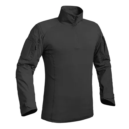 Chemise Ubas Fighter col montant zip coton polyester noir M à 3XL