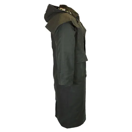 Manteau long Walker and Hawkes Waxstock Vert 