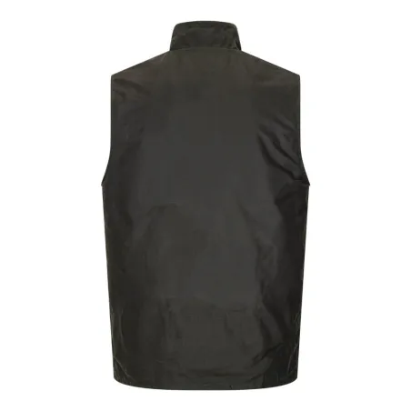 Gilet Winchester Vert Coton Ciré Imperméable 4 Poches Col Velours