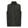 Gilet Winchester Vert Coton Ciré Imperméable 4 Poches Col Velours