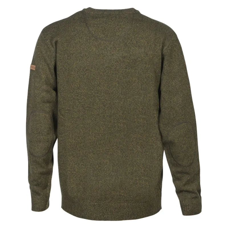 Pull col V kaki 70% acrylique 30% laine - Maille douce mixte Pull col V kaki 70% acrylique 30% laine - Maille douce mixte