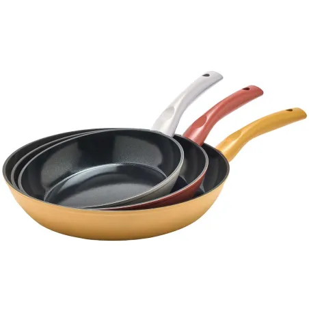 3 Poêles Vitamine Alu Forgé Ø20/24/28cm Manche Bakélite 3 Poêles Vitamine Alu Forgé Ø20/24/28cm Manche Bakélite