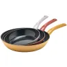 3 Poêles Vitamine Alu Forgé Ø20/24/28cm Manche Bakélite 3 Poêles Vitamine Alu Forgé Ø20/24/28cm Manche Bakélite