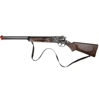 Fusil Cowboy Rifle Enfant Barillet 12 Coups Crosse Imitation Bois