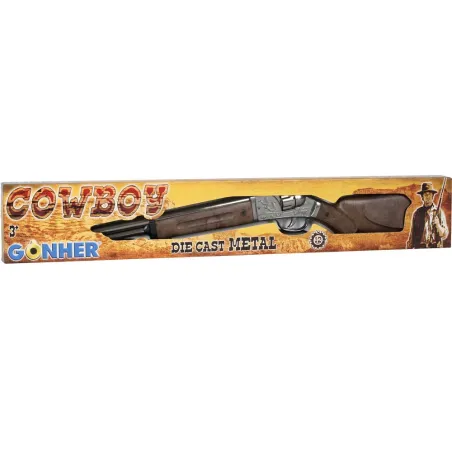 Fusil Cowboy Rifle Enfant Barillet 12 Coups Crosse Imitation Bois