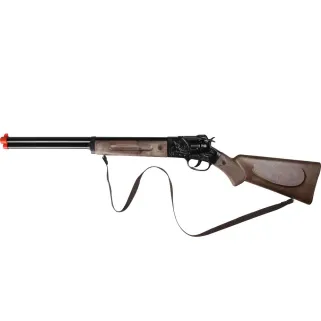 Fusil Cowboy Rifle Enfant Barillet 12 Coups Crosse Imitation Bois