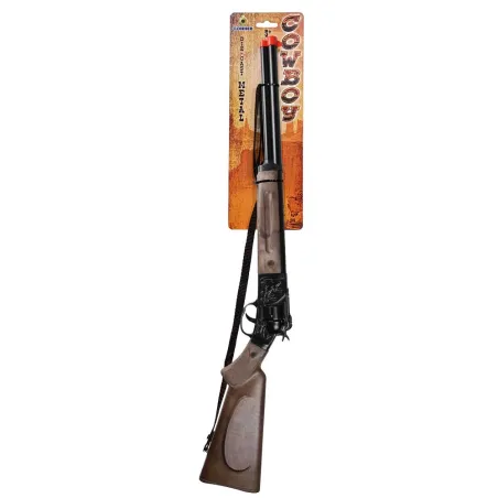 Fusil Cowboy Rifle Enfant Barillet 12 Coups Crosse Imitation Bois