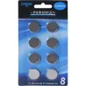 Lot de 8 piles bouton CR2025 | Lithium 3V longue durée
