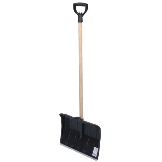 Pelle à neige robuste 40 cm | Manche bois & renfort aluminium
