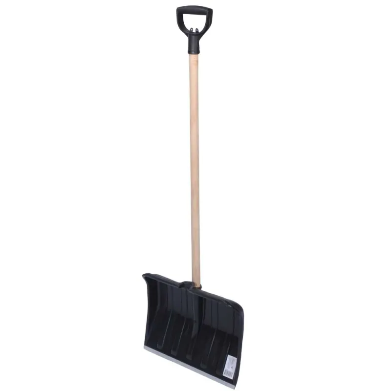 Pelle à neige robuste 40 cm | Manche bois & renfort aluminium