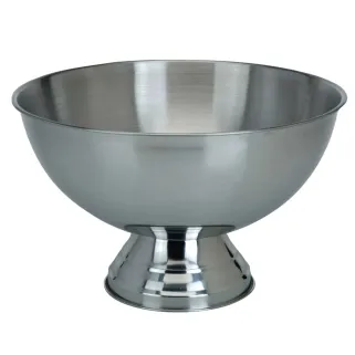 Coupelle inox sur pied Ø39 cm – Rafraîchisseur bouteilles élégant