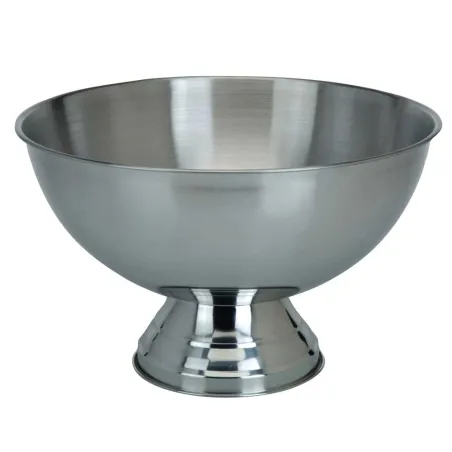 Coupelle inox sur pied Ø39 cm – Rafraîchisseur bouteilles élégant
