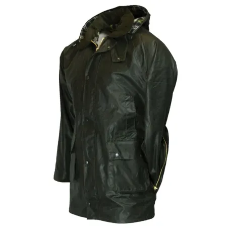 Veste Walker and Hawkes Poacher Vert Coton Ciré – style anglais