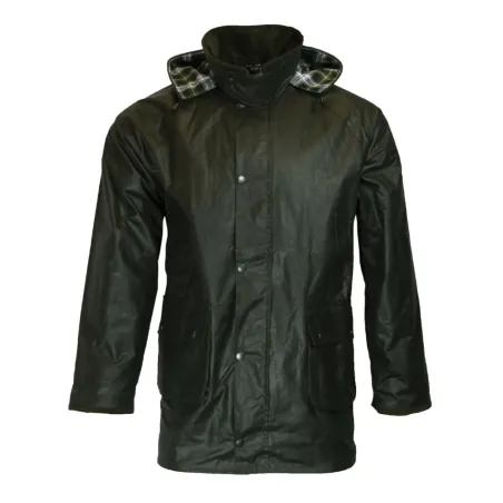 Veste Walker and Hawkes Poacher Vert Coton Ciré – style anglais