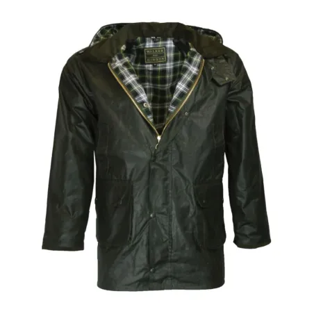 Veste Walker and Hawkes Poacher Vert Coton Ciré – style anglais