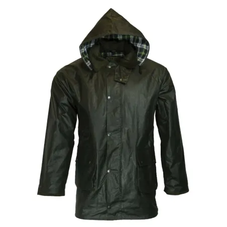 Veste Walker and Hawkes Poacher Vert Coton Ciré – style anglais