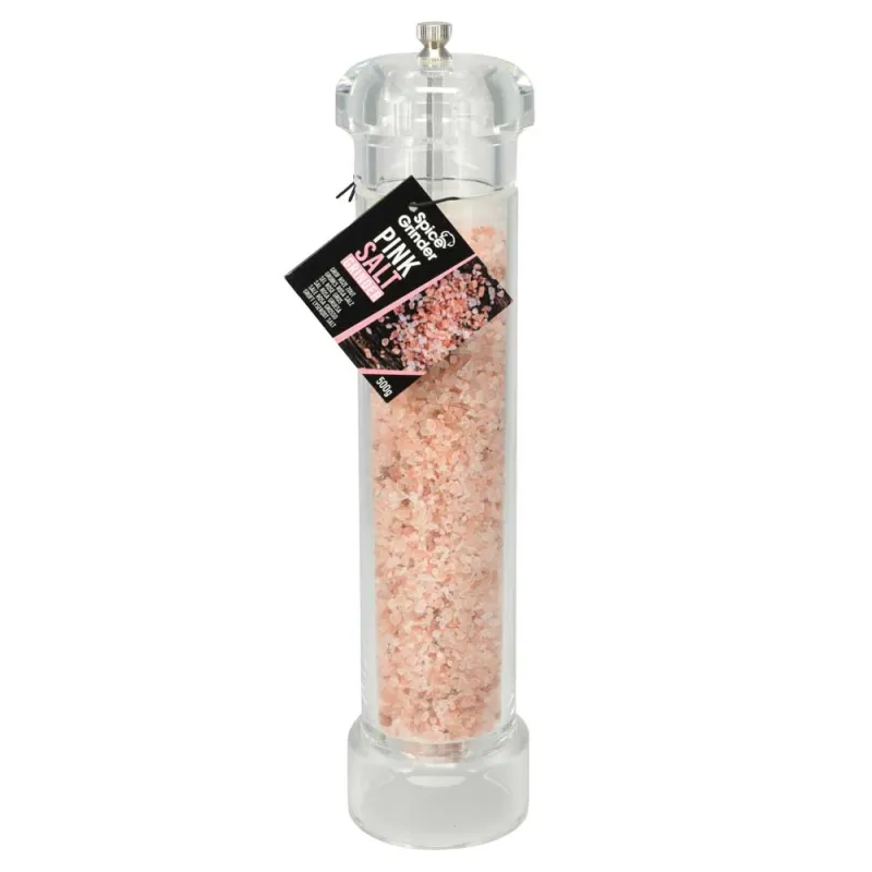 Moulin à sel transparent avec gros sel rose 500 g | Ducatillon Moulin à sel transparent avec gros sel rose 500 g | Ducatillon